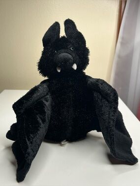 Webkinz Plush Black Bat Stuffed Animal Halloween Doll Decor Prop No Code Ganz 8"